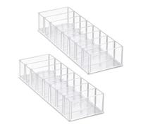 2 Pièces Boîte de Rangement Couvercle et Compartiments | Organisation du Tiroir, Récupération Rapide des Objets, Grosse Capacité, pour Adaptateurs et Prises