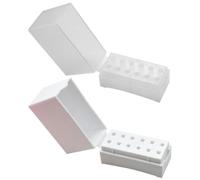 2 Pièces Boîte de Rangement Pliante à 12 Trous | Plastique Blanc, Emplacements Spéciaux, Stockage Organisé et Repérage Facile, pour Table de Manucure