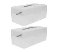 2 Pièces Boîte de Rangement pour Bandages à Double Couche avec Poignée | Couvercle Ajusté, Compartiments Solides, Accès Rapide et Transport Pratique pour Services Hospitaliers et Postes Infirmiers