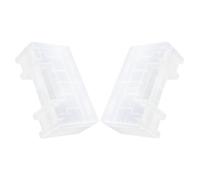 2 Pièces Boîte de Rangement pour Piles AA AAA en Plastique Blanc | Couvercle Transparent, Compartiments Séparés, Design Empilable, pour Maison, Atelier et Paquet