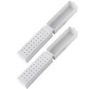 2 Pièces Boîte de Rangement pour Têtes de Broyage 30 Slots Pp | Rangement Foret, Boîte de Rangement Case, Portable, Anti Poussière, Usage Salon et Maison