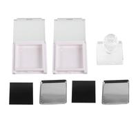 2 Pièces Boîte Magnétique Vide pour Rouge à Lèvres et Blush, 30mm | Acrylique et Fer, Forme Carrée à Couvercle Rigide, Empilable Verticalement pour Rangement Compact