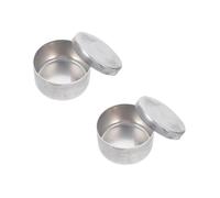 2 Pièces Boîte Ronde de Pesée en Aluminium Couvercle | Bords Arrondis, Usage sur Balance Analytique, pour Échantillons Granulaires et Produits Chimiques