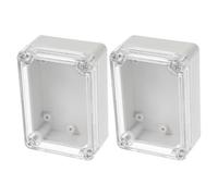 2 Pièces Boîtier ABS Transparent, Boîte Étanche | Couvercle Clair, Passages de Câble Trous Prépercés, pour Modules Sirène et Raccordements Muraux
