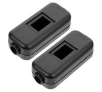 2 Pièces Boîtier de Lampe Étanche Ip65, Coque Électrique Noire | ABS Fer Caoutchouc, Anneau D’étanchéité et Vis de Montage Inclus, Hôtels et Maisons