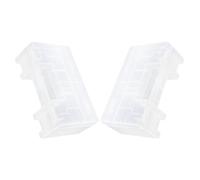 2 Pièces Boîtier de Rangement pour Piles AA et AAA, 20, Blanc | PP Plastique, Couvercle Transparent Verrouillable, Tiroirs Séparés, Poignée Facile à Saisir, Base Antidérapante