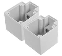 2 Pièces Boîtier Électrique Étanche Blanc à Poser | Plastique, Couvercle Sécurisé, Montage en Surface, Protection Anti-éclaboussures, Usage Jardin et Installations