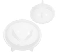 2 Pièces Bol à Cirer en Silicone Blanc, Outil de Nettoyage | Petit Format, Facile à Nettoyer, Bords Précis pour Retirer les Résidus