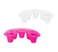 2 Pièces Bol Manucure Trempage en Plastique à 5 Compartiments | Bol de Trempage Ongle Semi Permanent, Retirer Vernis Semi Permanent, Bac de Trempage Ongle