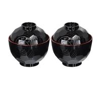 2 PièCes Bols à Soupe Miso Bols Japonais Traditionnels Bols à Riz LéGers Avec Couvercle En Plastique De Qualité Alimentaire Bol Ramen Noir Et Rouge Pour Servir Des Nouilles De Riz Bols à Soupe Japonai