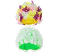 2 Pièces Bonnet de Bain Femme à Fleurs 3D en Nylon pour Vacances | Style Rétro, Ajustement Serré et Étanche, Visibilité Accrue, pour Sports Nautiques et Cheveux Longs