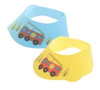 2 Pièces Bonnet de Bain Réglable EVA Protège-oreilles | Circonférence 35 à 58cm, Bord Large et Nettoyage Facile, pour Mousse et Eau de Bain