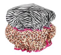 2 Pièces Bonnet de Double Couche Élastique en Satin pour Adultes | Réutilisable, Ajustement Confortable, Usage Bain Cuisine, Petit Format, Style Pratique pour Femmes