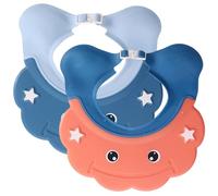 2 pièces bonnet de douche pour bébé doux réglable bouclier de lavage des cheveux pour tout-petits avec large bord shampooing copain pour enfants garçons filles 6 mois-6 ans couleurs assorties