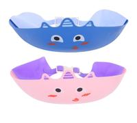 2 Pièces Bonnet de Lavage de Cheveux, Motif Animal Mignon, PE | Réglable pour Accompagner la Croissance, Protège Yeux et Oreilles, Bain à Maison, Routine Plus Simple
