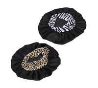 2 Pièces Bonnet de Satin Élastique Lot de Protection Longs pour Design Chic Noir et Pratique et Durable