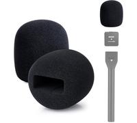 2 Pièces Bonnette Micro Anti Pop Rode Wireless GO II/Pro sans Fil - Wireless GO Mousse Micro pour Rode Interview GO Adaptateur