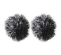 2 Pièces Bonnette Micro Anti-vent Clip-on Noire 5mm