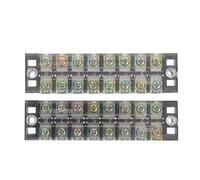 2 Pièces Bornier à Double Rangée 25a 600v 10 Positions | Installation Facile, Conductivité Électrique Élevée, Performance Stable, Durée de Vie Prolongée, pour Connectique Électrique
