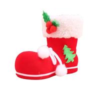 2 Pièces Bottes de Noël Décoratives Flocage Plastique | Petit et Moyen Format, Présentation Festive, pour Petits Jouets, Douceurs, Décor Maison