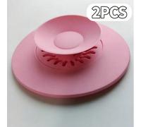 2 pièces Bouchon de vidage universel 2-en-1 pour évier de cuisine et évier avec filtre en silicone premium, drain pop-up résistant aux obstructions pour baignoire, douche et évier, attrape-cheveux, Ha