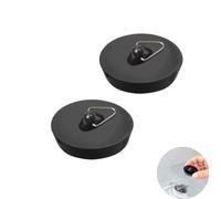 2 Pièces Bouchon de Vidange, Bouchon D'évier pour Vidange Ø 44 à 42 mm, Bouchon d'Évier en Caoutchouc avec Anneau de Suspension, Bouchons Universels, pour Baignoire, Cuisine, Salle de Baine