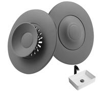 2 Pièces Bouchon D'écoulement Universel ø 11 cm, Filtre Intégré pour Restes de Nourriture et Cheveux, Bouchon Baignoire Silicone, Bouchon de Baignoire Anti Odeur pour évier, Lavabo, Baignoire