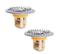 2 Pièces Bouchon Douche Anti Odeur, Bonde De Lavabo Anti-Odeur, Filtre Anti Odeur Egout Amovible, Noyau D'Évacuation De Sol, avec Conception Multicouche, pour Usage Domestique Et Public