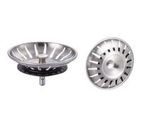 2 Pièces Bouchon Evier Cuisine Inox - Filtre Evier Cuisine Universel (Dia: 79.3MM), Bonde Evier avec 18 Fentes, Grille Evier Cuisi