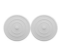 2 Pièces Bouchon Évier Rond en Caoutchouc Blanc, Multifonction