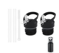 2 PièCes Bouchon Gourde Couvercle De Remplacement Avec Paille Bouchon Gourde Inox Avec Brosse De Nettoyage Pour Couvercle à 720 DegréS,Super Sparrow Gourde,Gourde Sport,1,91 Pouces Bouchon Paille