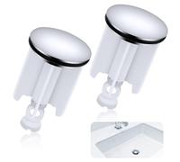 2 Pièces Bouchon Lavabo Salle de Bain,40mm Bouchons de Vidange,Bouchon de Lavabo de Salle de Bain Universel,Bondes Universelles pour évier,Réglable en Hauteur Bouchon d’évacuation,pour éviers de Bains