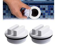 2 Pièces Bouchon PVC d'hivernage pour Piscine 1" 1/2 avec Joint torique,Ensemble De Bouchons De Piscine d'hiver,Bouchon De Congélation pour Conduite De Retour, Clapet Skimmer Piscine