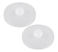 2 Pièces Bouchon Rond Anti-Fuite en Silicone pour Gourde et Bouteille | Joint Transparent Réutilisable, Remplacement Pratique des Couvercles à Paille Rabattable, Bureau ou Entraînement Sportif