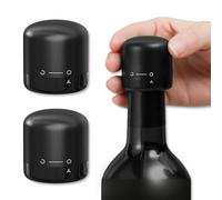 2 pièces Bouchons, Bouchon à vin, Bouchon de vin réutilisable, Bouchons à Vin Silicone, Prolongez la conservation du vin et gardez le vin frais, adapté à toutes les bouteilles de taille standard.