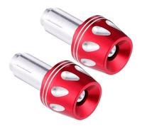 2 Pièces Bouchons de Guidon Rouges en Alliage Aluminium | Protection des Extrémités, Finition Esthétique, Montage sur Moto ou Véhicule Tout-usage, Accessoire Adapté aux Modifications