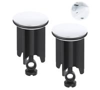 2 Pièces Bouchons de vidange,40MM Bouchon Lavabo Salle de Bain,Bouchon de Lavabo Universel,Réglable en hauteur Bouchon d’évacuation,Bouchons de canalisation pour éviers de cuisine et de salle de bains