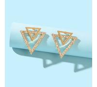 2 pièces Boucles d'oreilles à clous triangle doré à la mode Taille UniqueAlliage de zinc