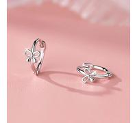 2 pièces Boucles d'oreilles en forme de nœud creux, boucles d'oreilles minimalistes ton argent, cadeau de bijoux pour Noël, remise des diplômes, fille, petite amie ou meilleure amie Taille UniqueCuivr