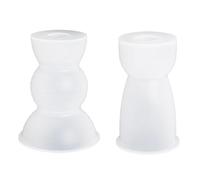 2 Pièces Bougeoir Conique Moule En Silicone Rond Chandelier Moulages Ornement Gypse Béton Résine Moules Décors Silicone Bijoux