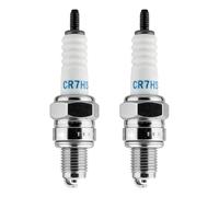 2 Pièces Bougies d'Allumage CR7HSA/C7HSA, Bougie NGK CR7HSA, Bougies de Remplacement pour Moteurs de Scooter, Cyclomoteur et Moto, Performance Optimisée, Ignition Fiable, Filetage 10 mm