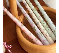 2 pièces Bougies longues imprimées, bougies romantiques de style européen sans fumée et sans odeur, convenant pour les mariages, anniversaires, fêtes, dîners aux chandelles, décoration de la maison Bl