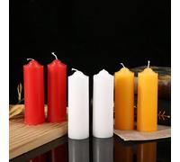 2 pièces Bougies pilier classiques, bougies carrées blanches ivoire sans fumée romantiques pour mariage, hôtel, église, prière, confession, mariage romantique, décoration de chambre, cadeaux, éclairag