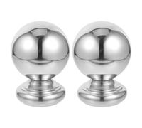 2 Pièces Boule de Main 60 MM en Acier Inoxydable Courante Argenté | Rampes et Poteaux, Robuste et Résistant aux Intempéries, Installation Rapide Diy, Usage Extérieur