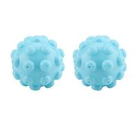2 pièces boules à lessive réutilisables bleues pour machine à laver boules adoucissantes en tissu PVC durable pour anti-rides anti-naturel faible sensibilité accessoires de