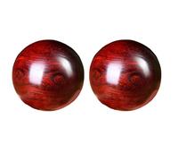 2 Pièces Boules Baoding en Bois de Padouk - Boules de Thérapie Manuelles en Bois pour Renforcement des Doigts, Étirement Musculaire, Soulagement du Stress et Rééducation des Mains(Size:1.77in/4.5cm)