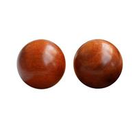 2 Pièces Boules Baoding en Bois de Rose - Boules de Thérapie Manuelle en Bois pour Renforcement des Doigts, Soulagement du Stress, Étirement Musculaire et Rééducation des Mains(Size:1.96in/5cm)