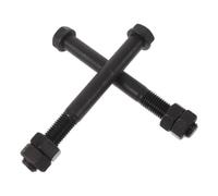 2 Pièces Boulon D'axe de Godet D'excavatrice 20x180, Acier Noir | Résistance au Cisaillement, Fixation Sûre, Installation Fluide, Rondelle Frein Incluse, pour Chantiers et Travaux Publics