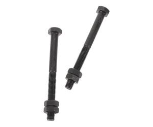 2 Pièces Boulon D'axe de Godet pour Excavatrice 10x105 Acier Noir | Filetage Précis, Installation Fluide, Rondelle Frein, pour Chantier et Maintenance D'engins
