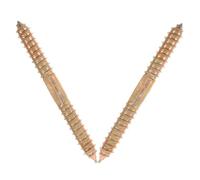 2 Pièces Boulon de Fixation de Canne à Double Filetage M8 en Acier | Pièce de Rechange pour Canne, Connexion de Tige, Usage Marche et Extérieur, Argenté